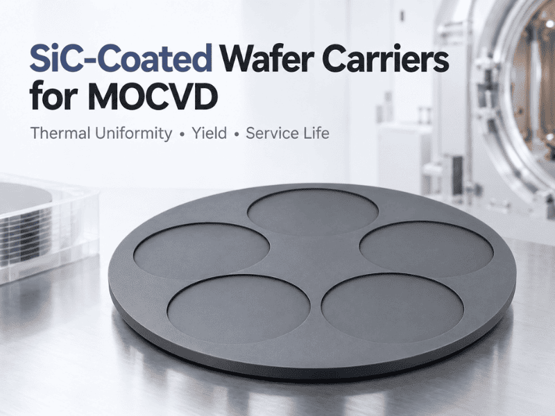 SiC-coated wafer-bærere til MOCVD: termisk ensartethed, udbytte og levetid